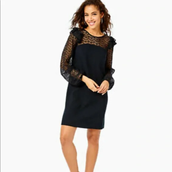 Lilly Pulitzer | Dresses | Lilly Pulitzer Size 4 Black Lace Dress | Poshmark